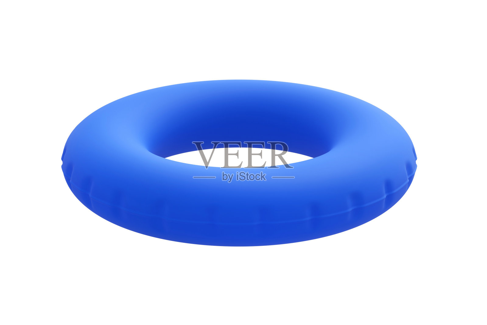 充气环隔离在白色背景上。三维渲染照片摄影图片