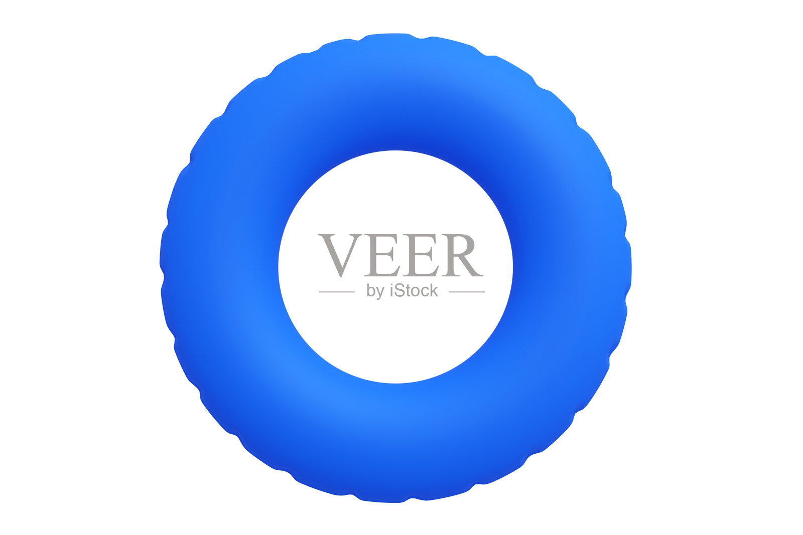 充气环隔离在白色背景上。前视图。三维渲染照片摄影图片