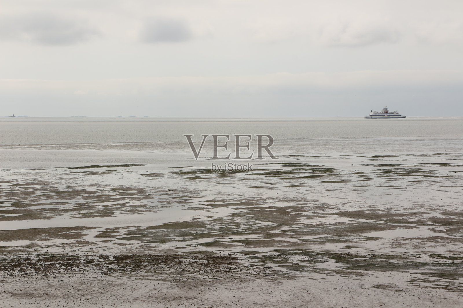 北海岛屿Föhr附近的瓦登海照片摄影图片