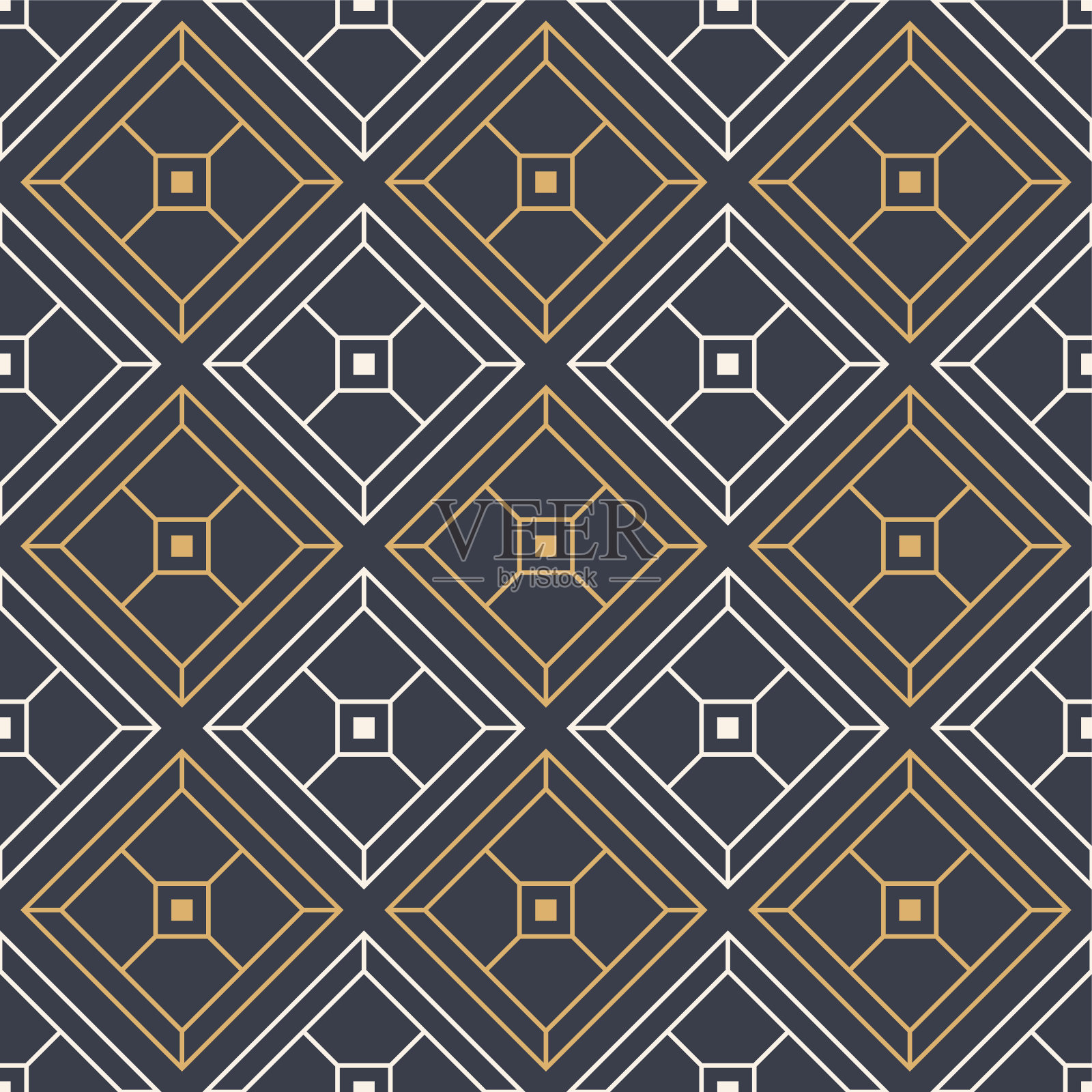 抽象无缝菱形图案。现代时尚的纹理。插画图片素材