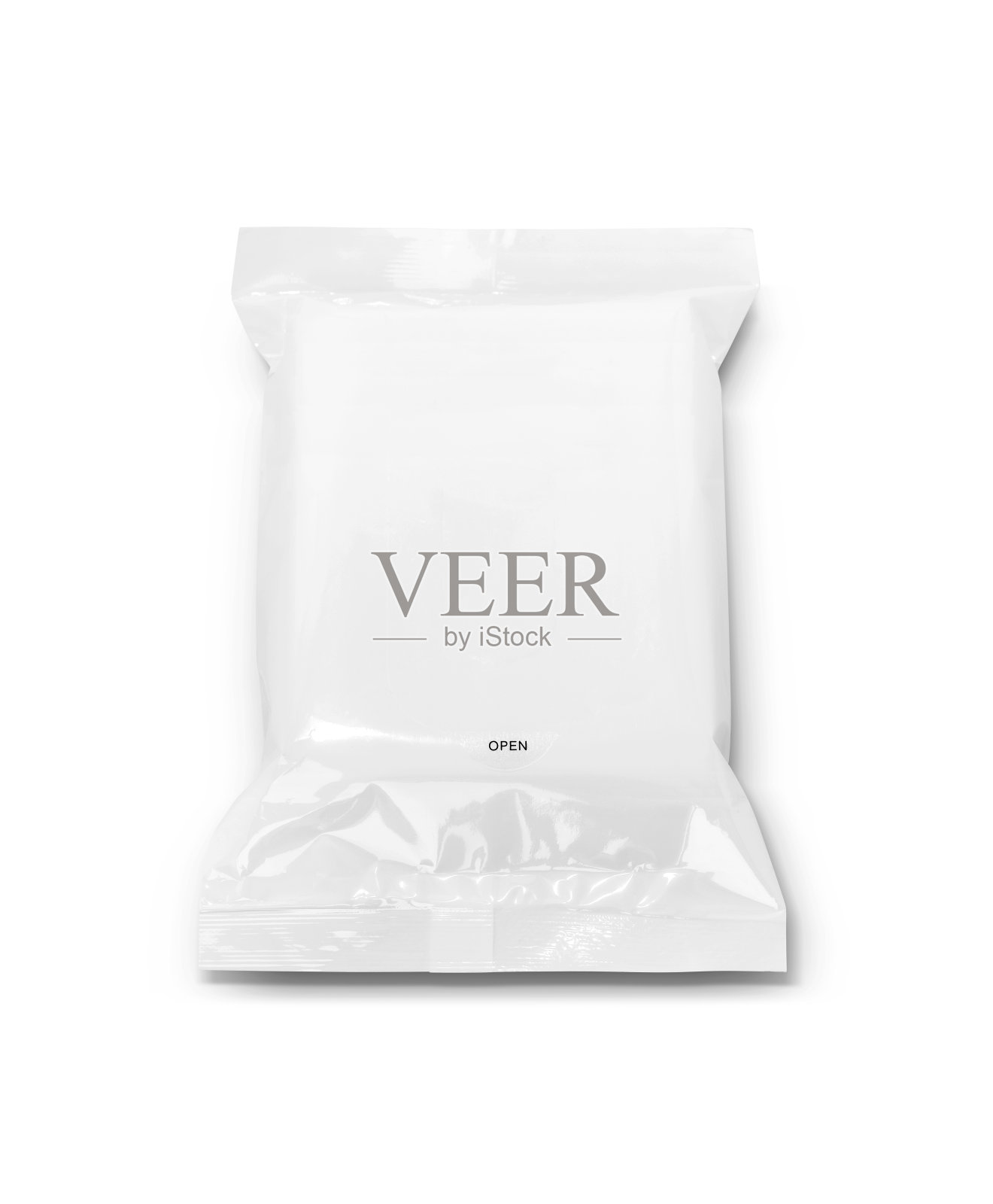 空白包装白色塑料袋湿抹布纸设计模型照片摄影图片