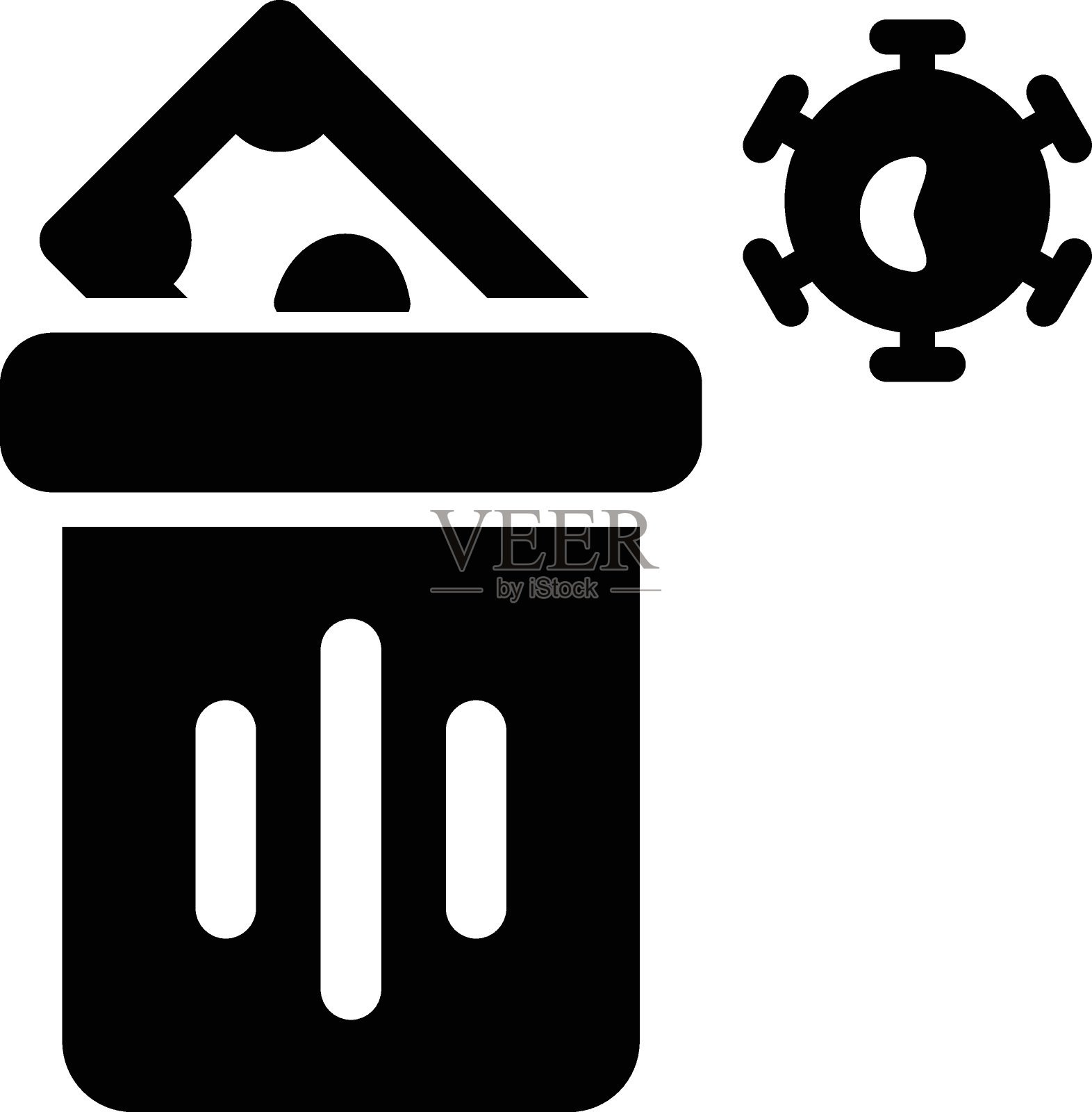 浪费金钱的概念。图形图标设计，白色背景上有破产和金融危机标志图标素材