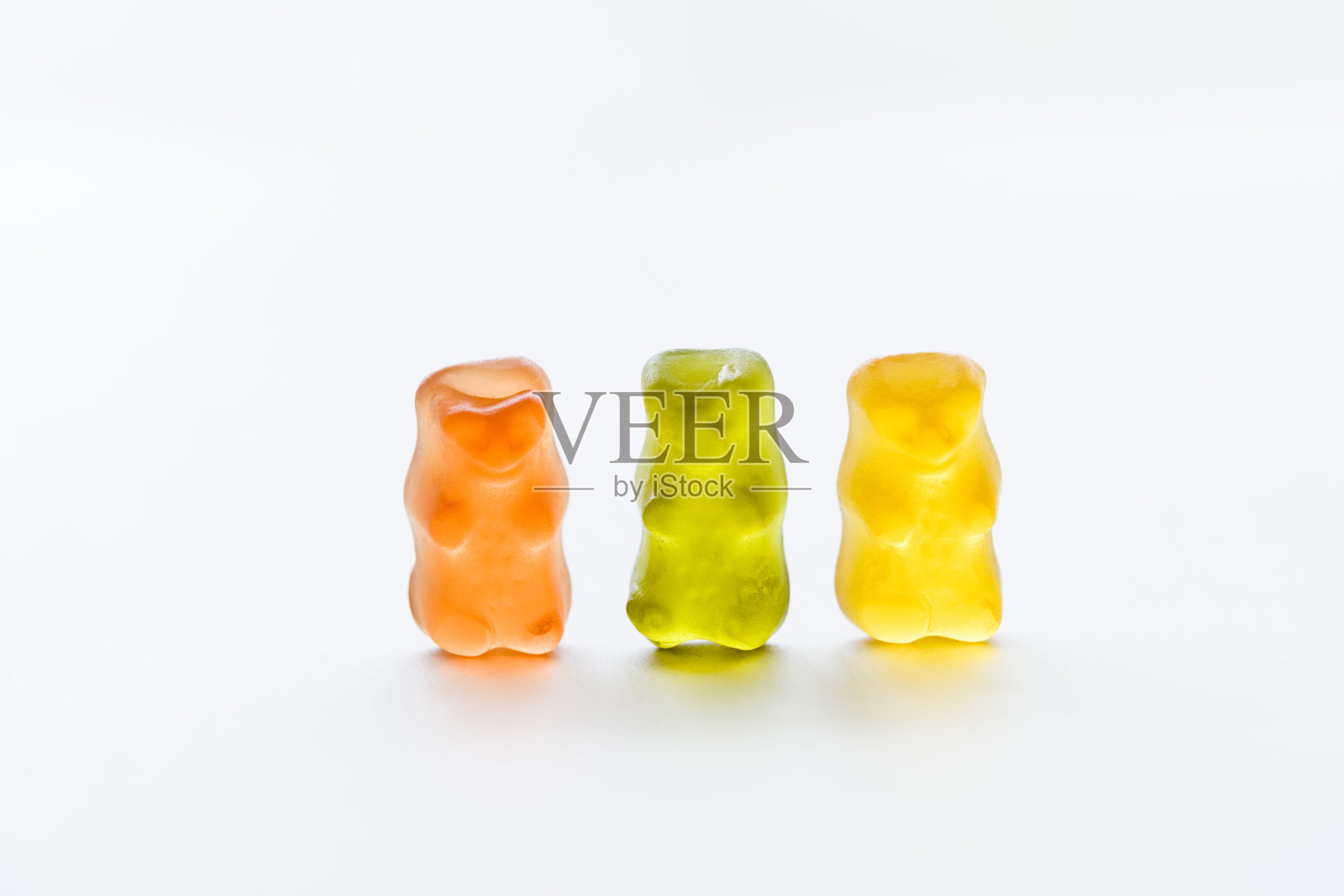 糖果泰迪熊在凝胶照片摄影图片