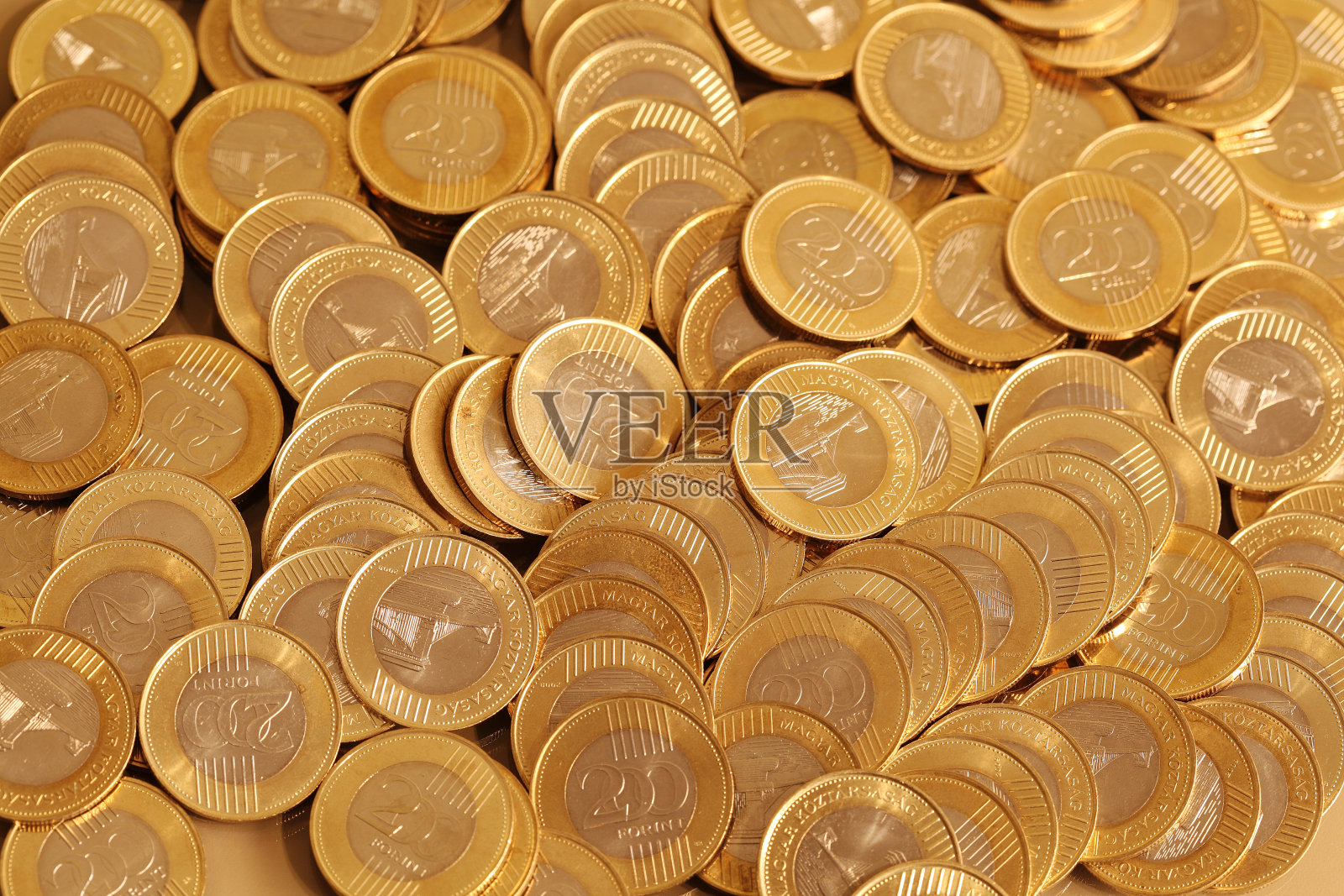 商业钱币组金币照片摄影图片