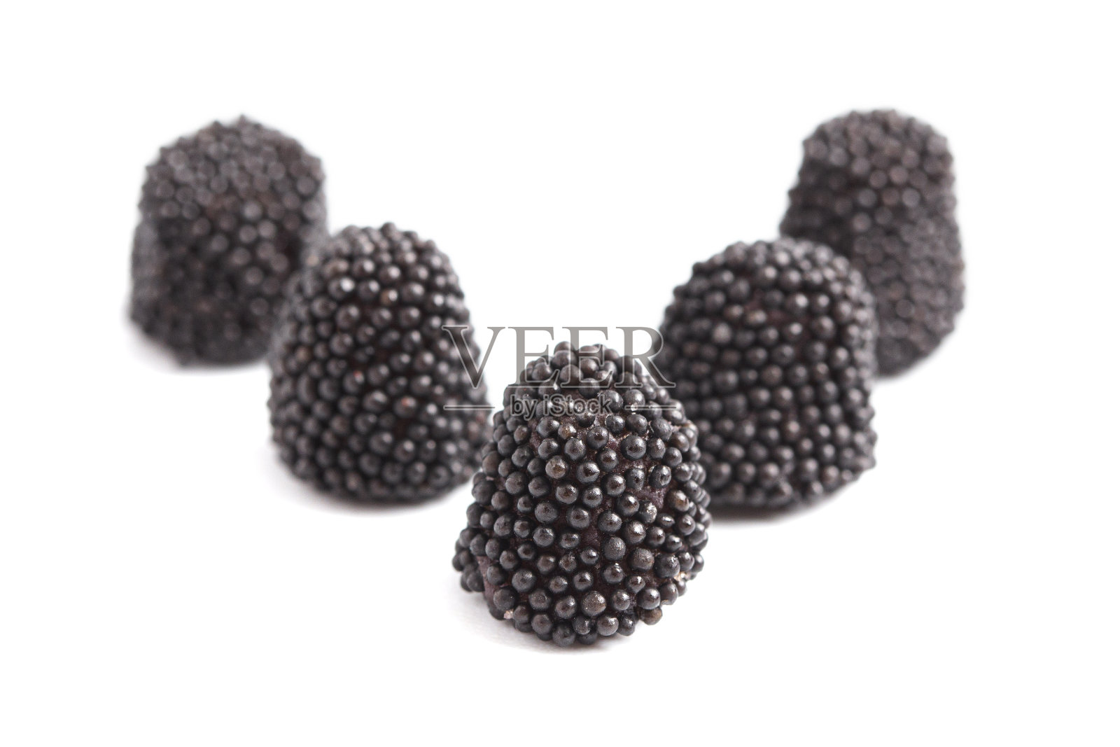 黑莓软糖孤立的白色背景照片摄影图片