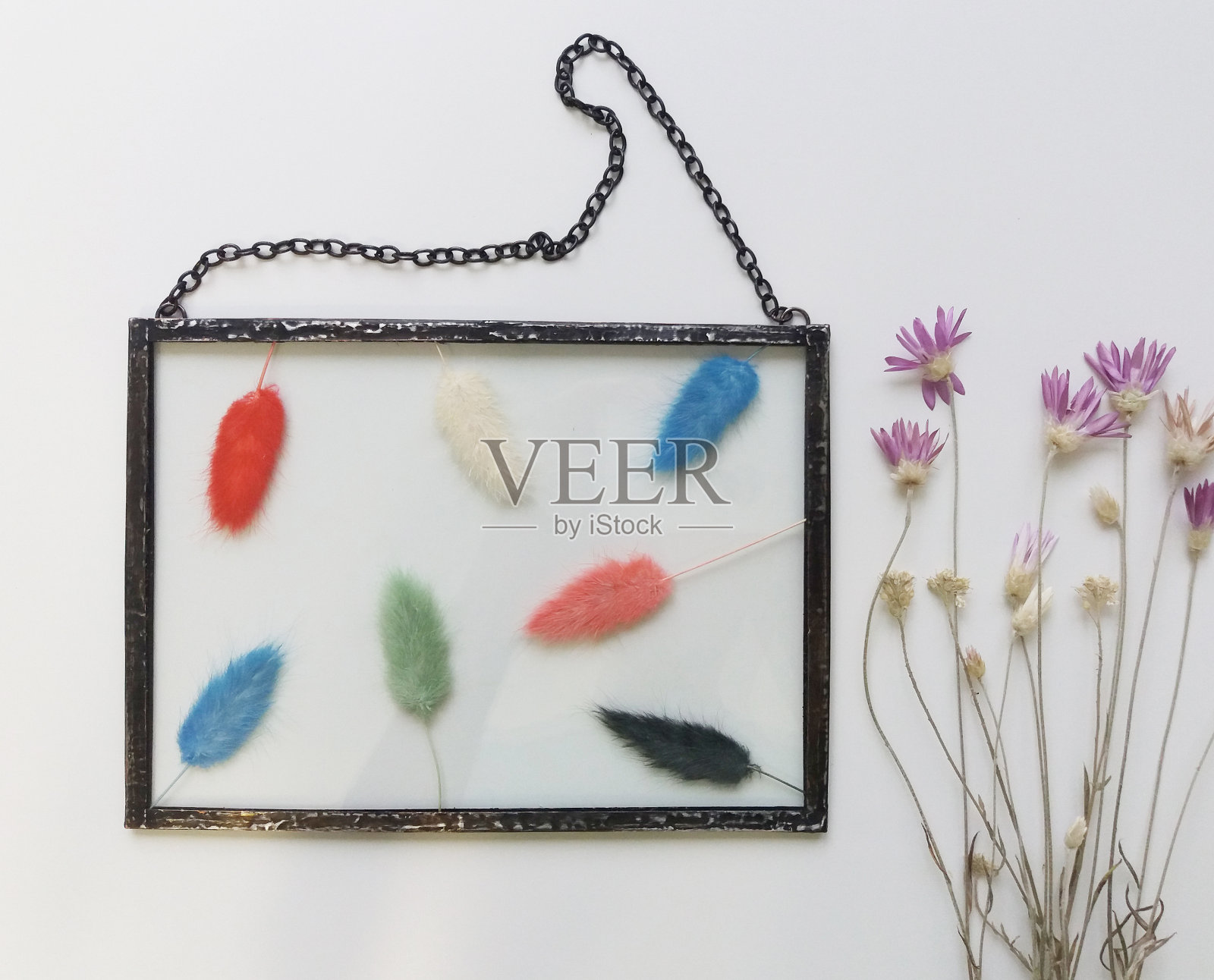 镶框压花蒂芙尼技术在彩色玻璃照片摄影图片