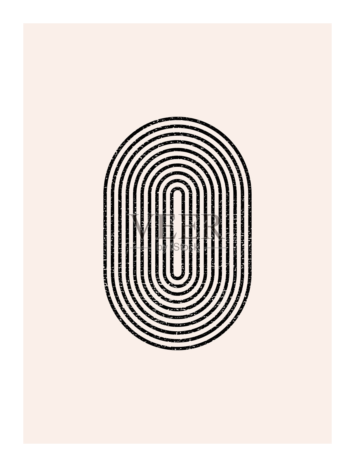 抽象的艺术墙。受上世纪中叶现代设计的当代矢量几何背景启发。极简主义海报模板与简单的几何黑色形状和孤立的磨损纹理在米色相同的颜色背景。插画图片素材