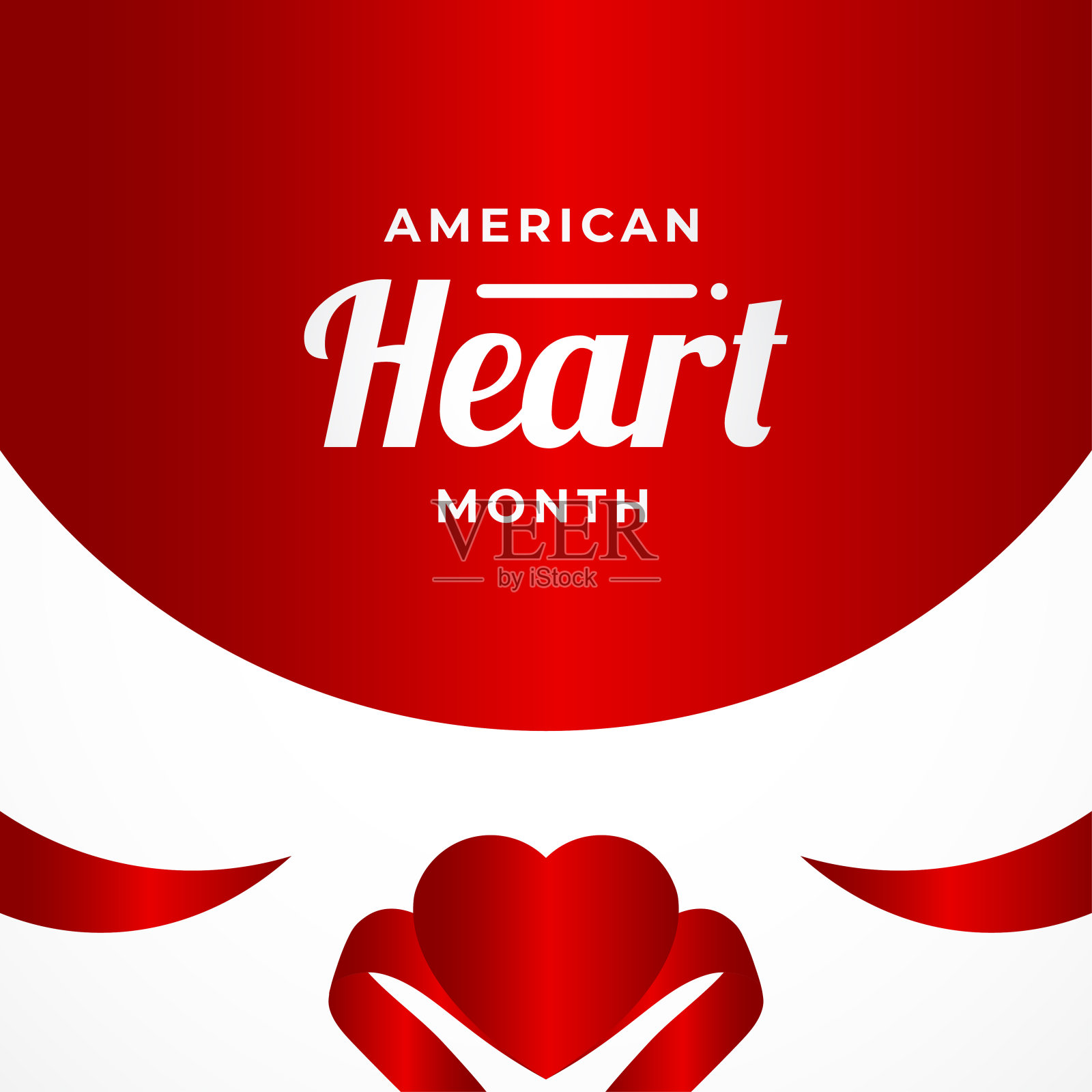 美国心脏月矢量设计模板背景插画图片素材