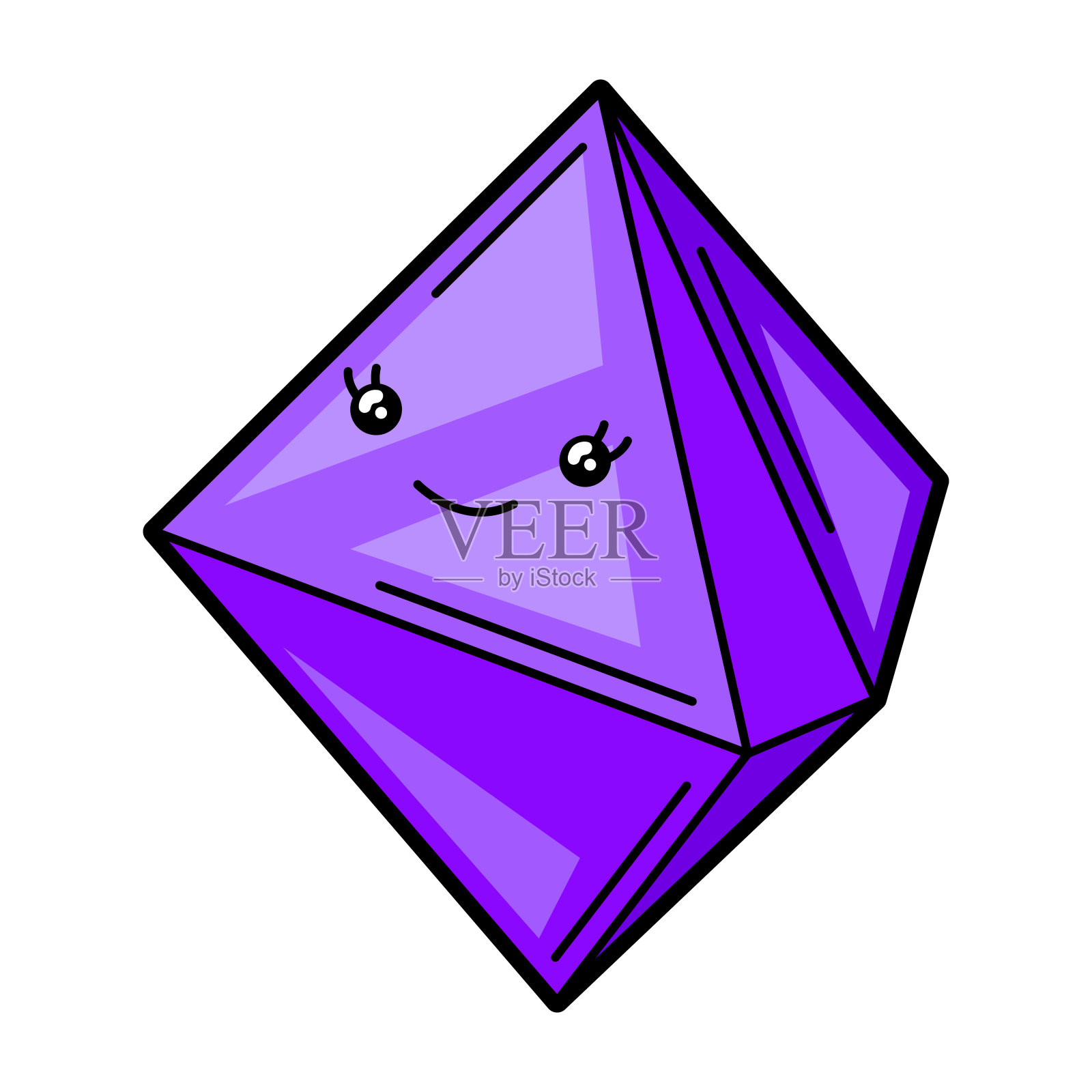 可爱的宝石石插图。插画图片素材