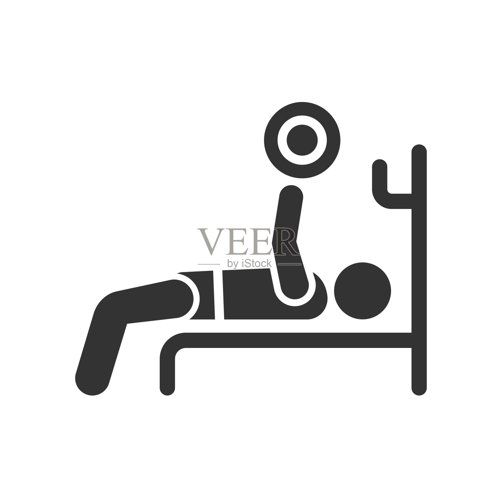 卧推运动图标图标素材