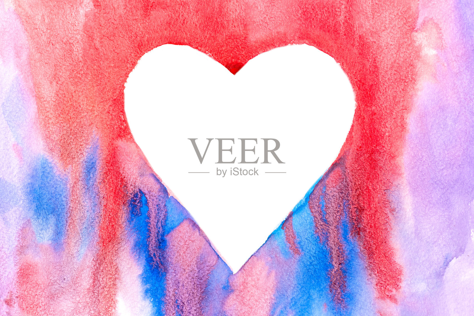 水彩心背景照片摄影图片