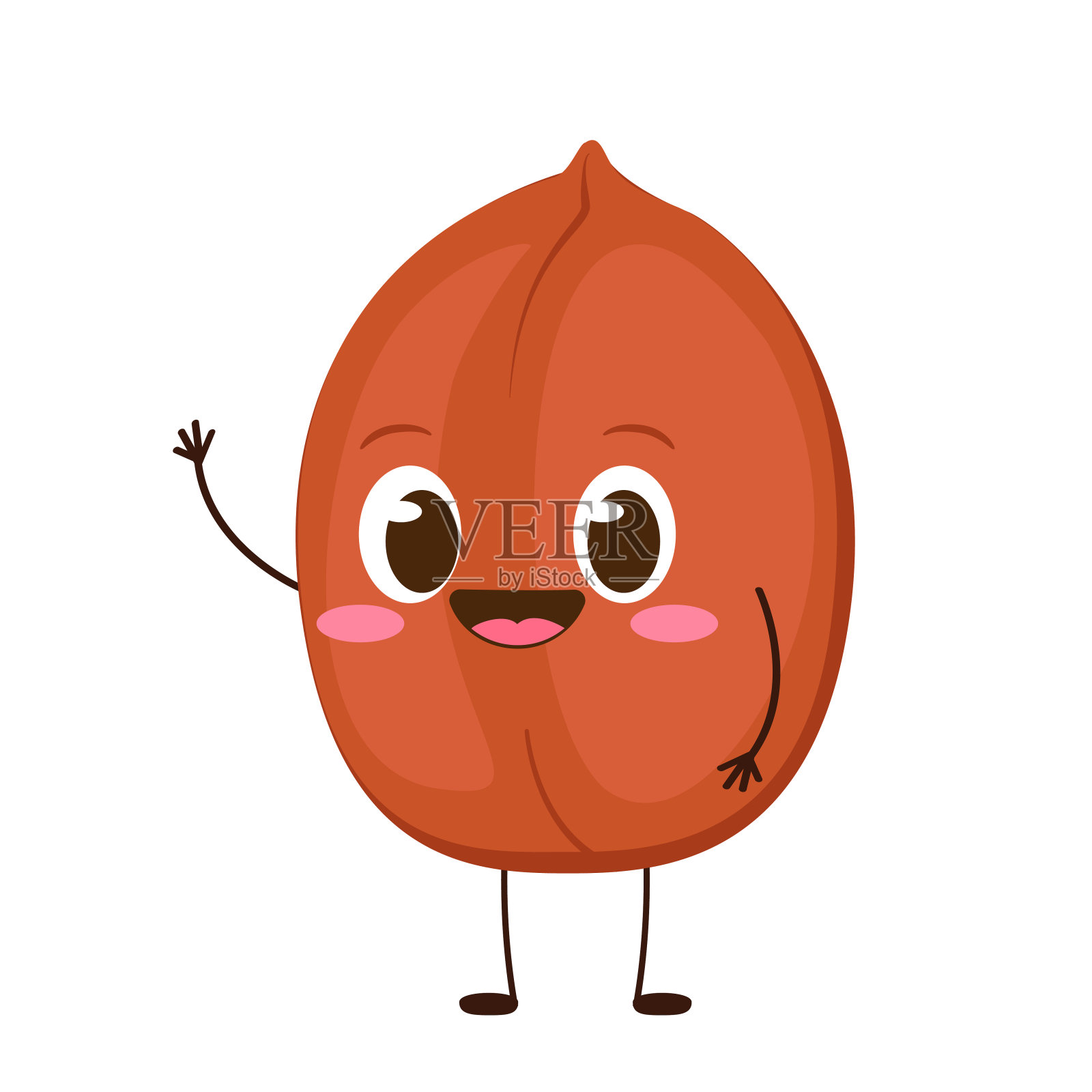 卡通快乐可爱的花生人物插画图片素材