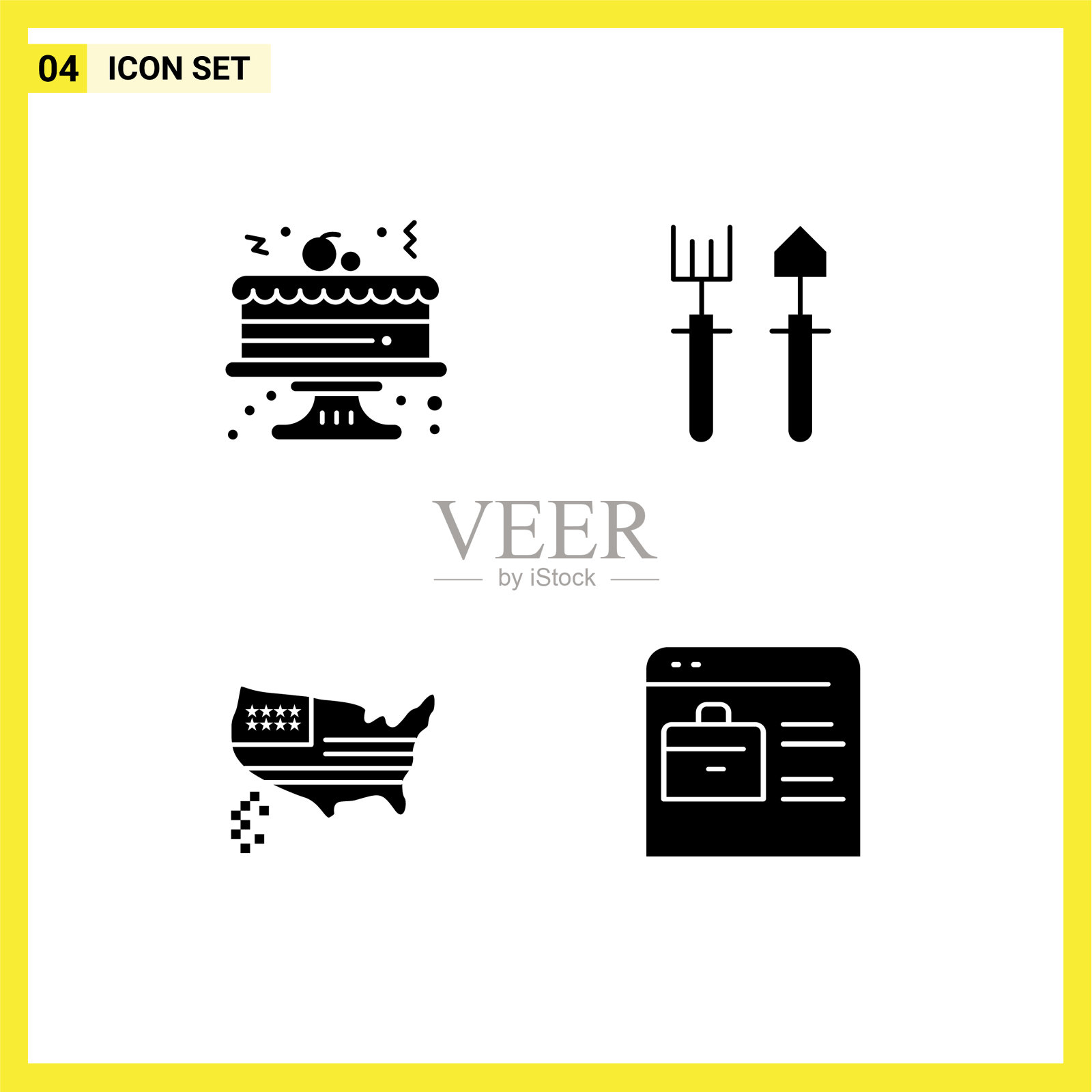 通用图标符号组4现代立体图标素材