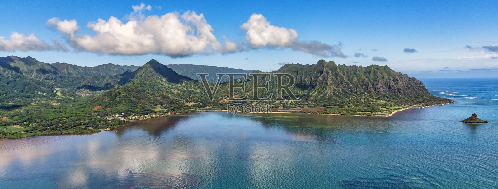 瓦胡岛空中海景照片摄影图片