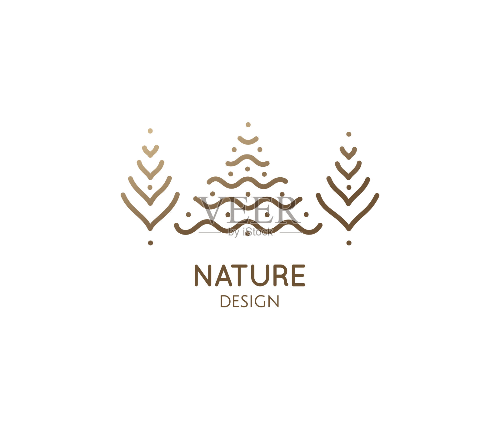 云杉林标志插画图片素材