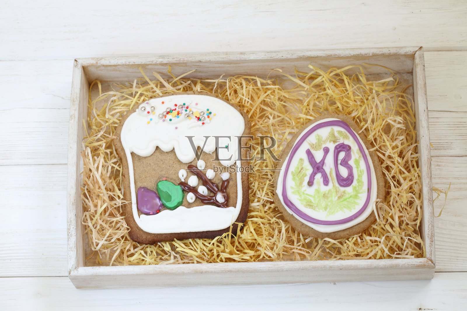 白色背景上的姜饼照片摄影图片