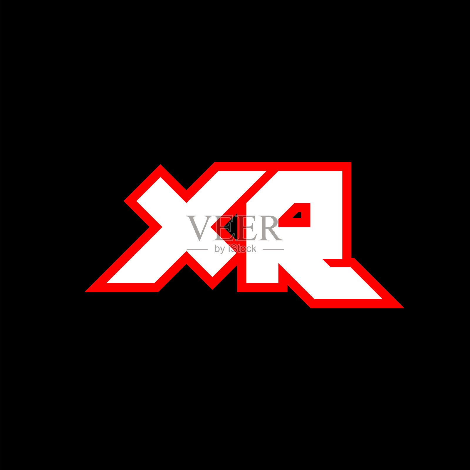 Xr logo设计初始Xr字母设计插画图片素材