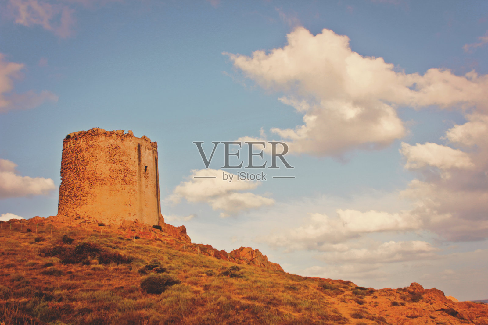 撒丁岛北部的阿拉贡塔照片摄影图片