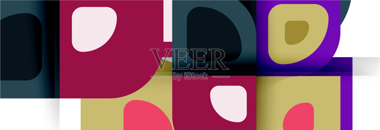 集现代几何抽象插画图片素材