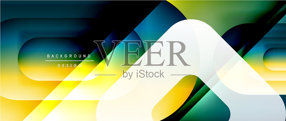 几何抽象背景与线条插画图片素材