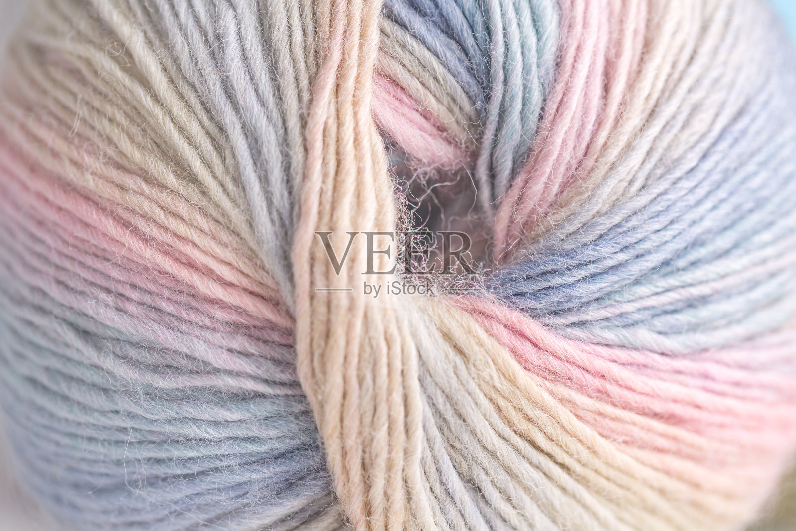 色彩柔和的羊毛纱照片摄影图片