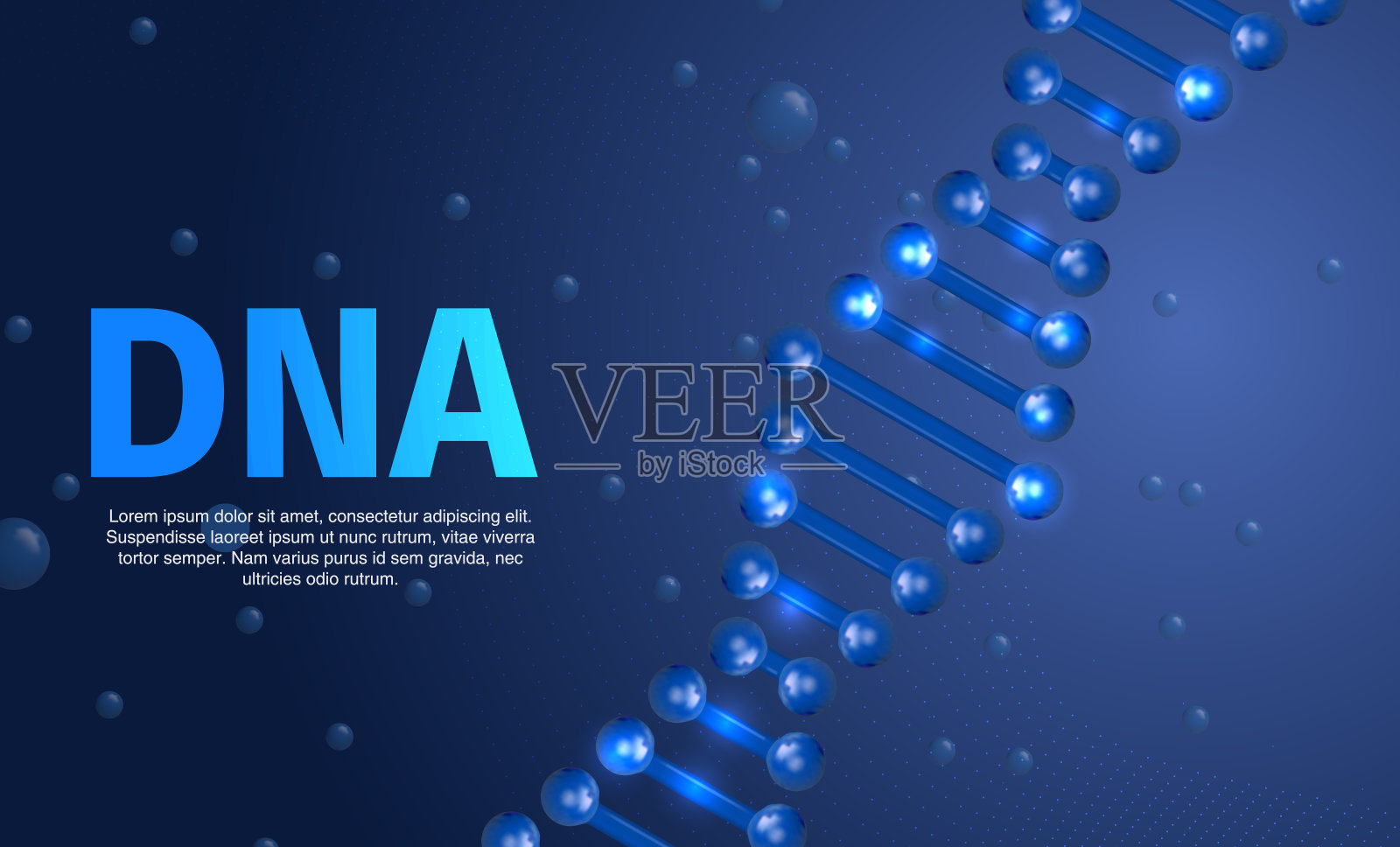 三维DNA。多边形线框DNA遗传分子。医学，遗传背景概念技术。插画图片素材
