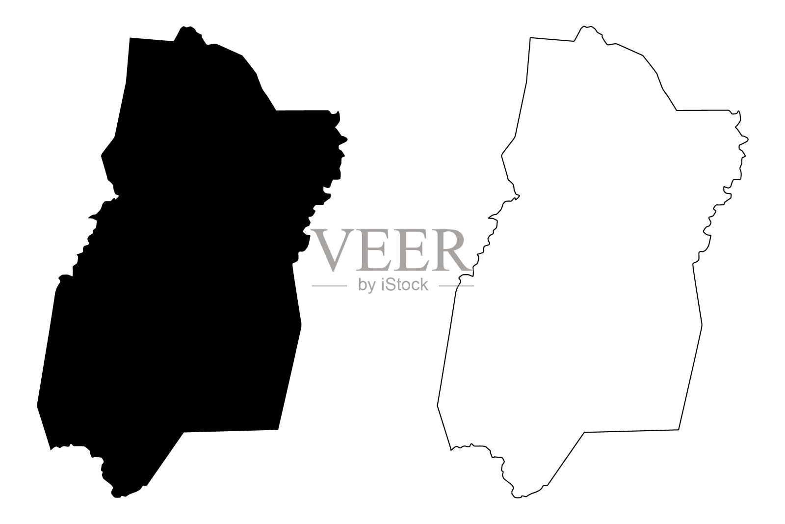 西弗吉尼亚州厄普舒尔县(美国县，美国，美国，美国)地图矢量插图，涂鸦草图厄普舒尔地图插画图片素材