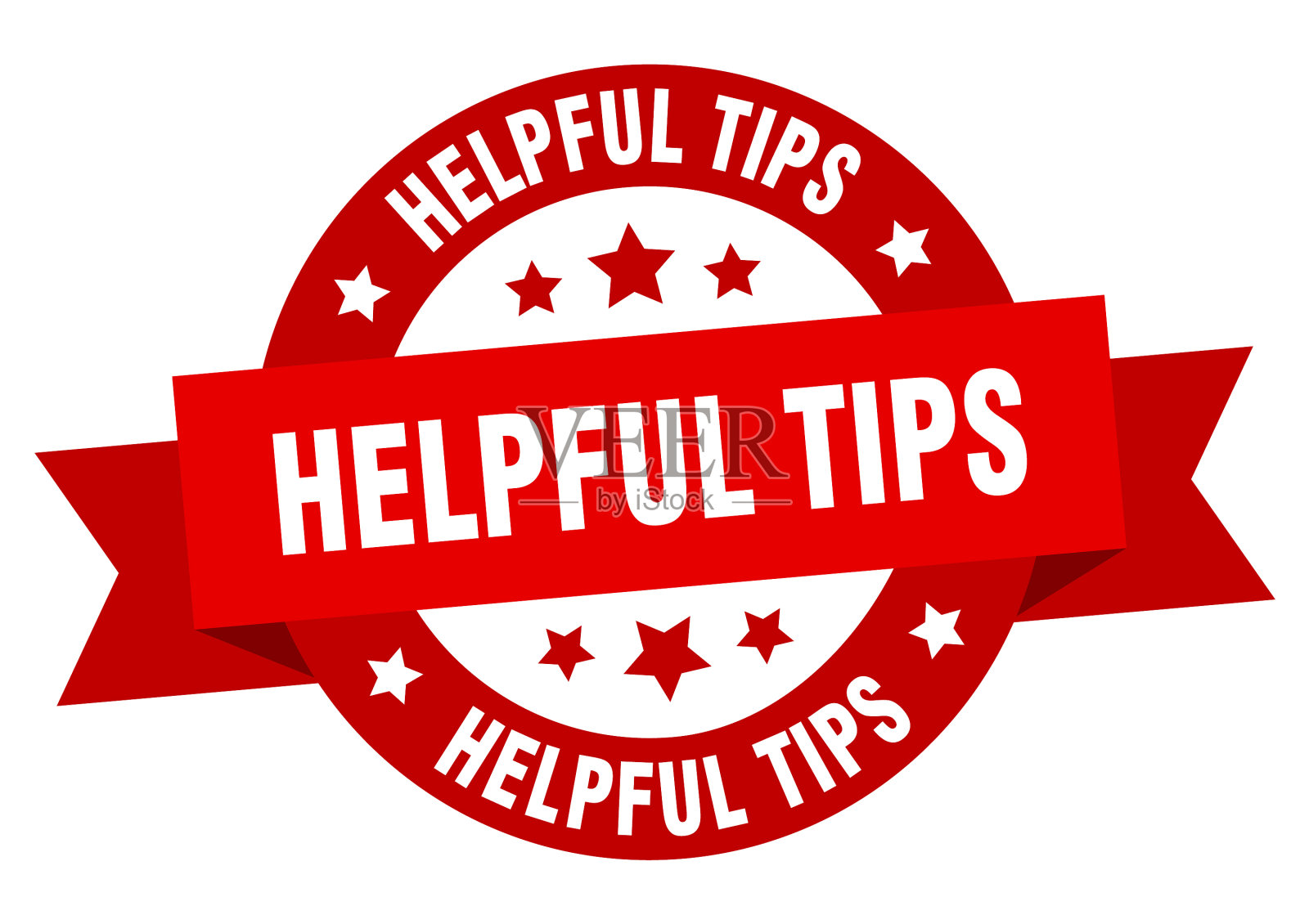 有用提示圆丝带孤立标签有用插画图片素材