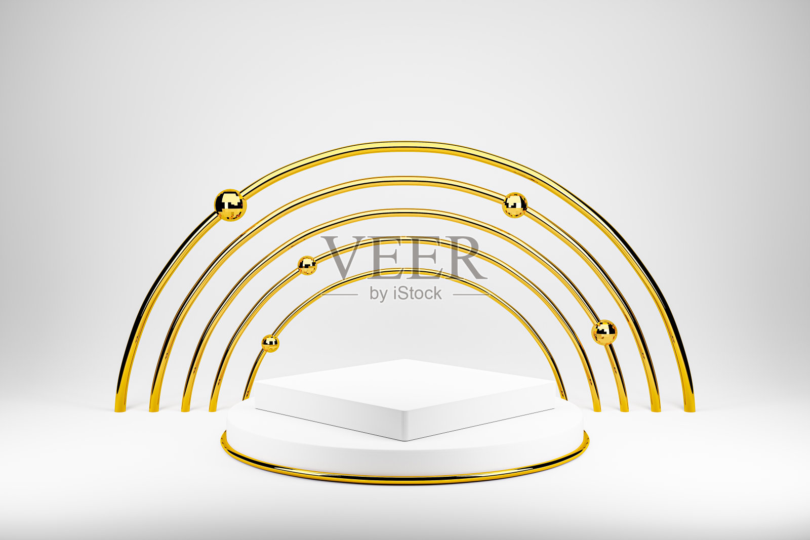 3 d渲染。展示用底座，底座或平台，空白产品架。照片摄影图片