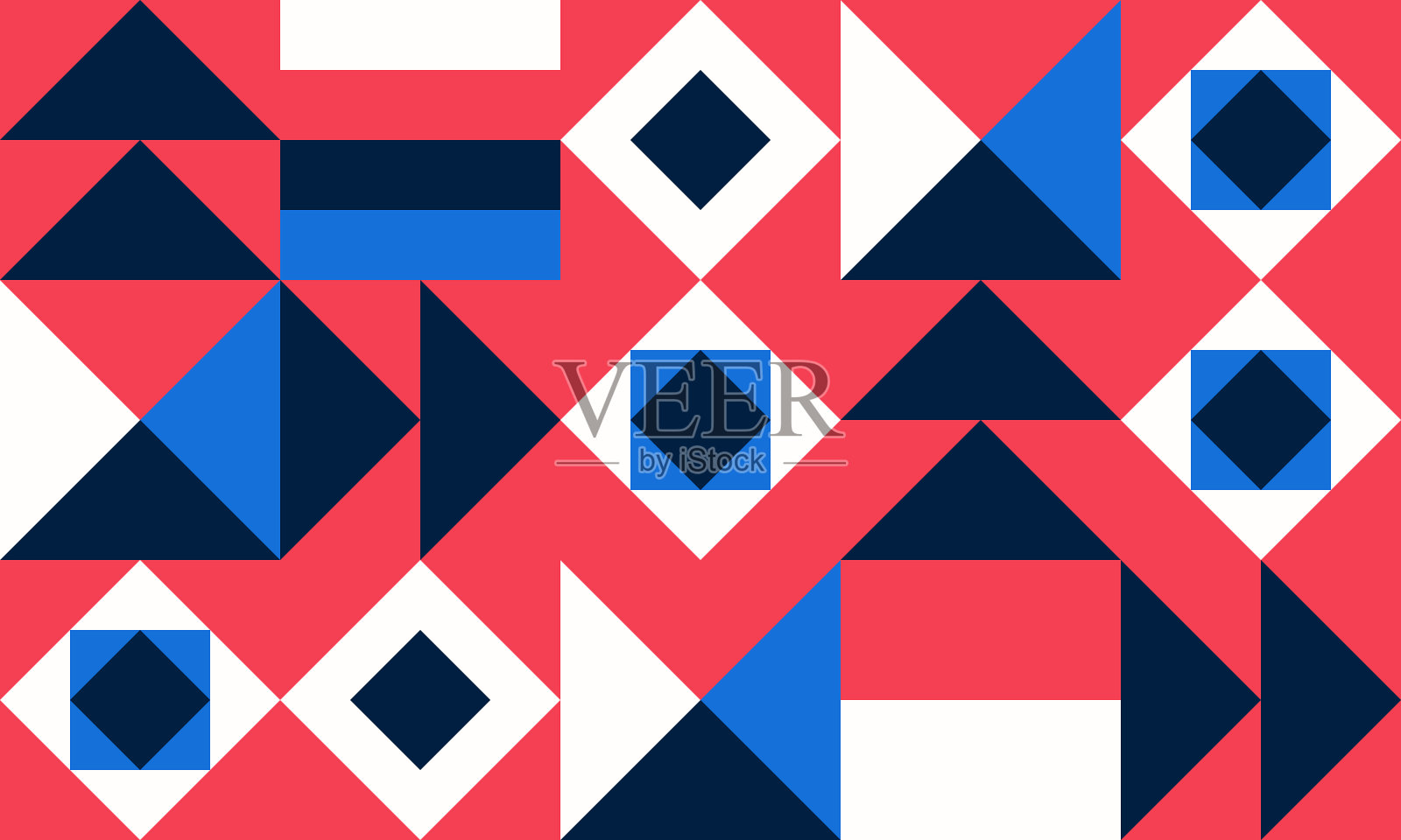 简单的几何矢量模式。明亮的颜色。插画图片素材