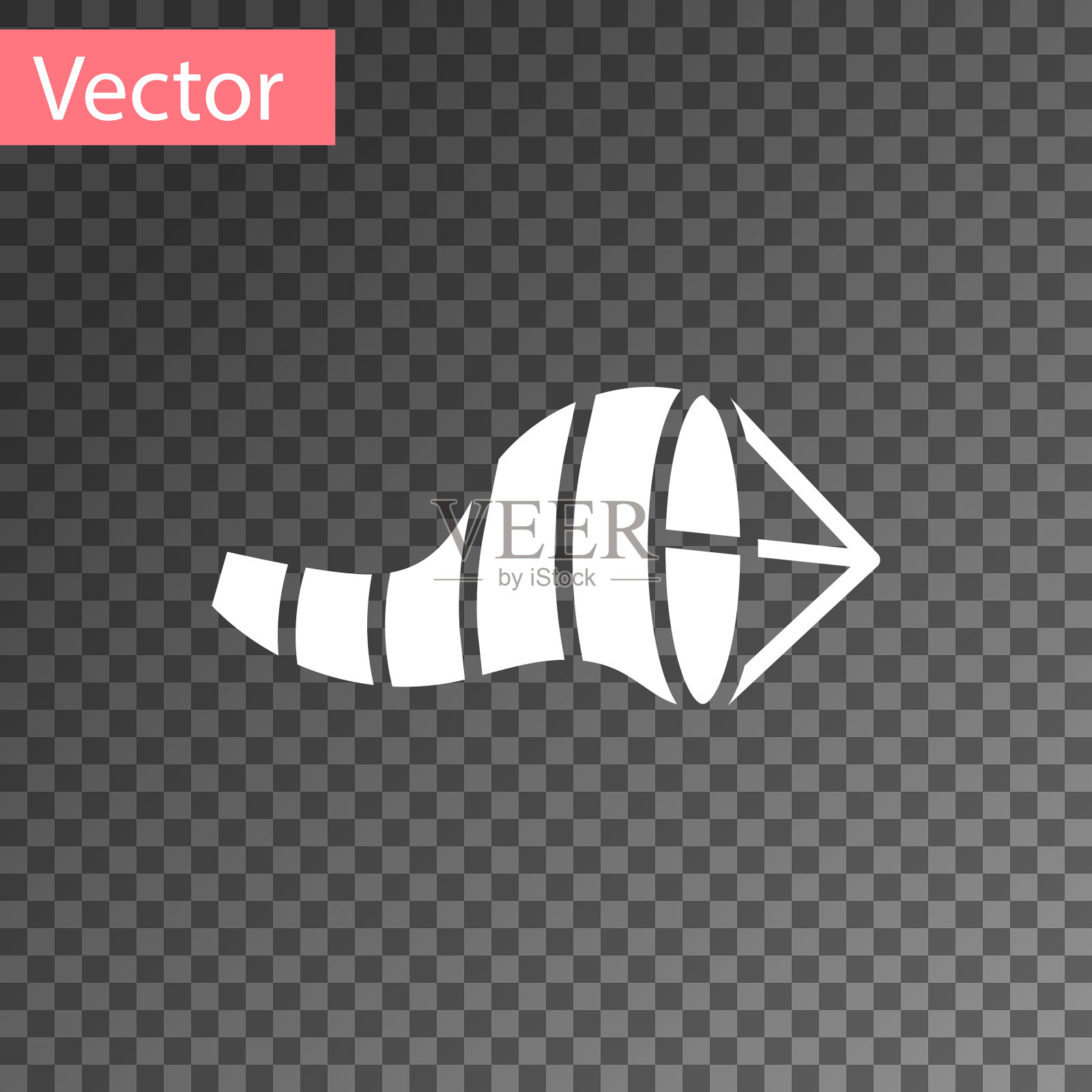 白色锥形气象风向标标志插画图片素材