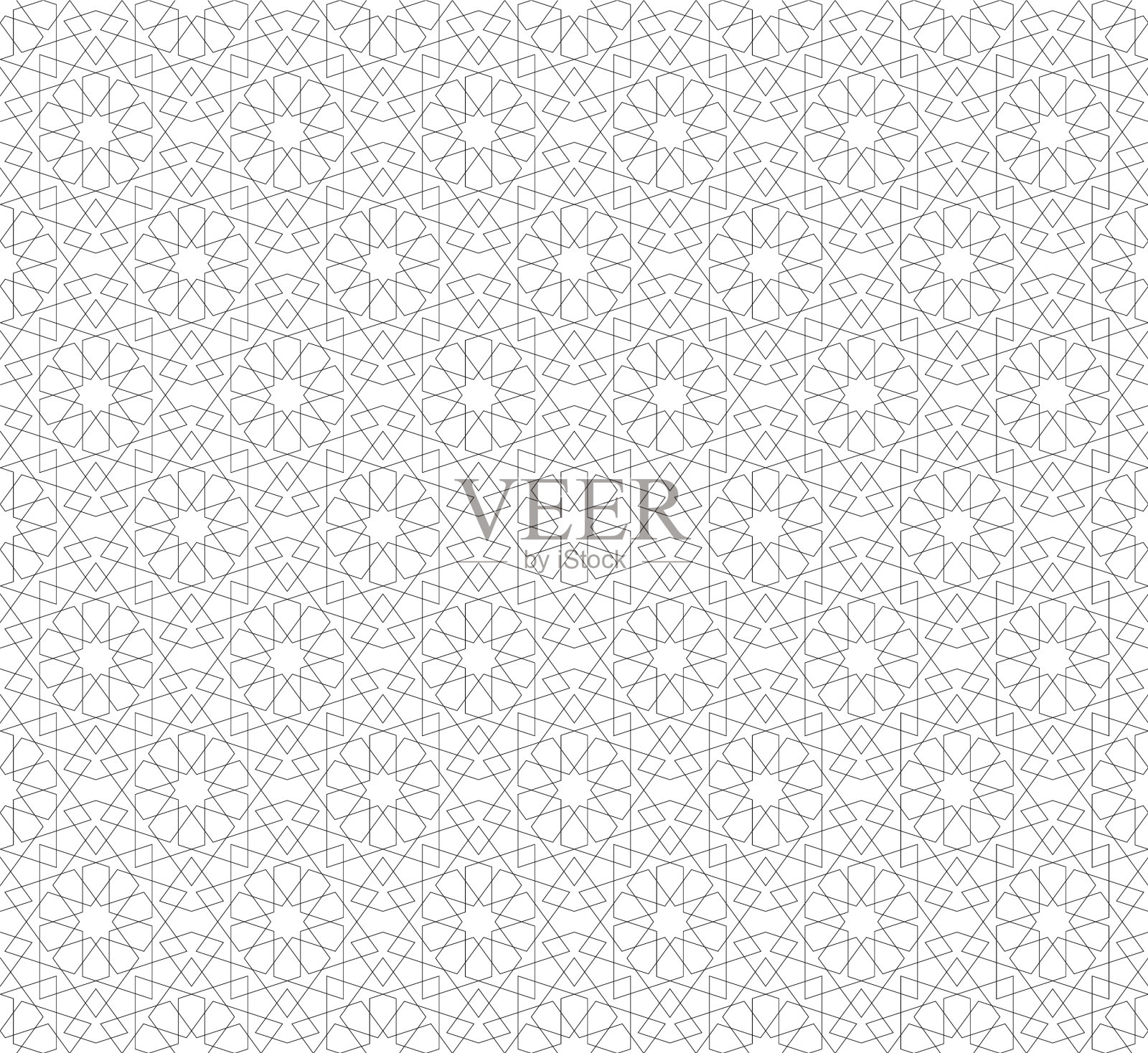 无缝装饰在棕色伊斯兰几何颜色插画图片素材