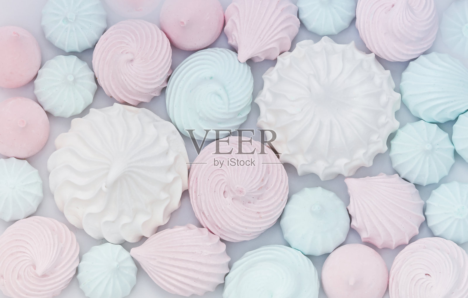 特写的迷你蛋白霜作为食物背景库存照片照片摄影图片