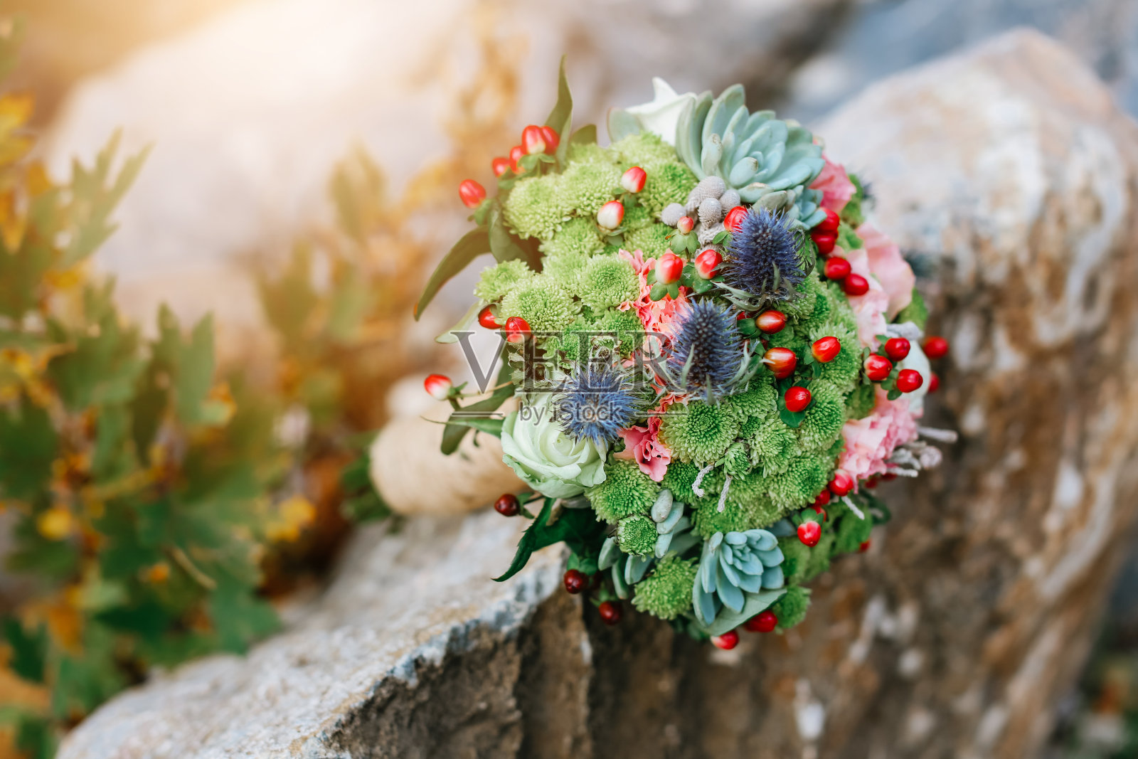 乡村婚礼花束照片摄影图片