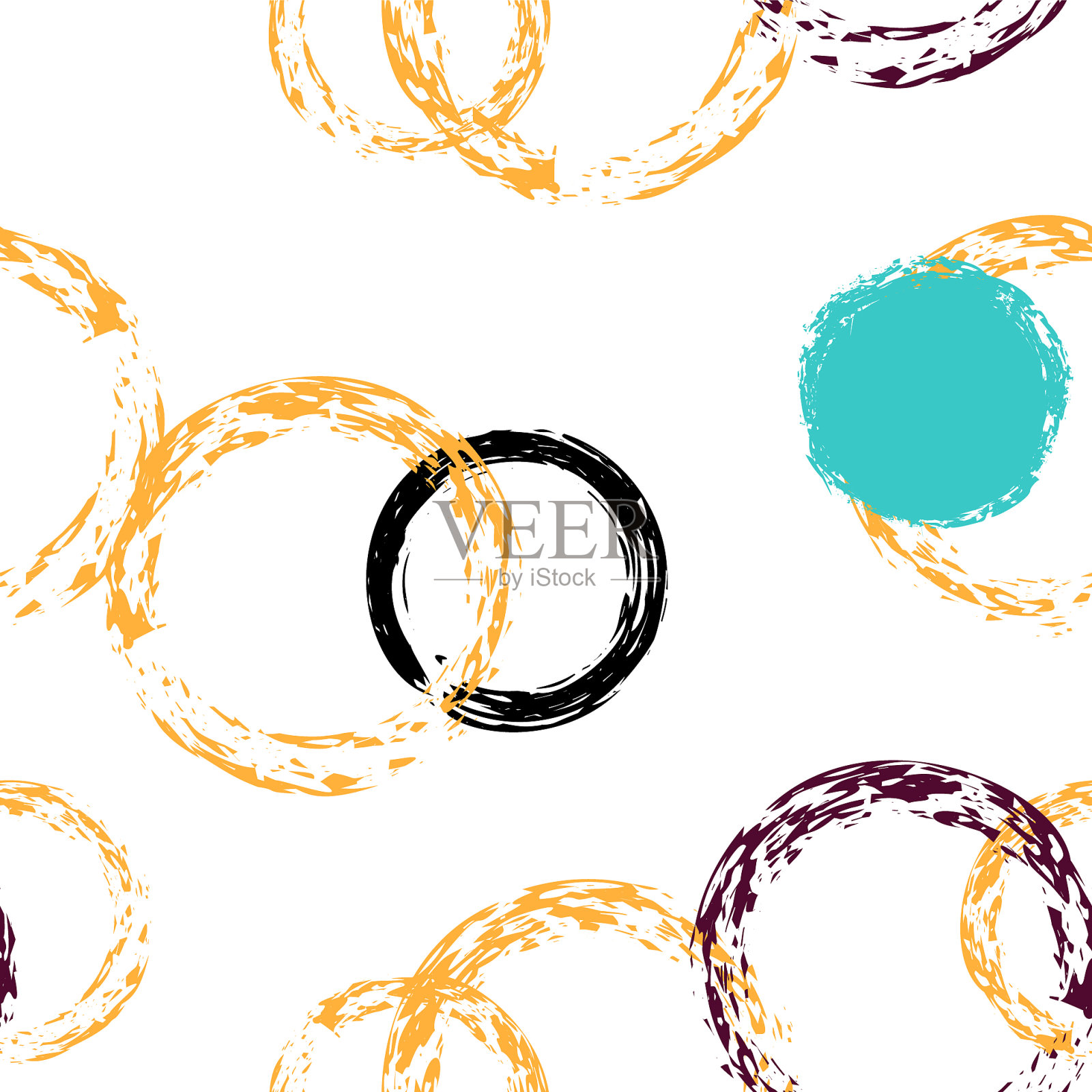 黑色画笔圈插画图片素材