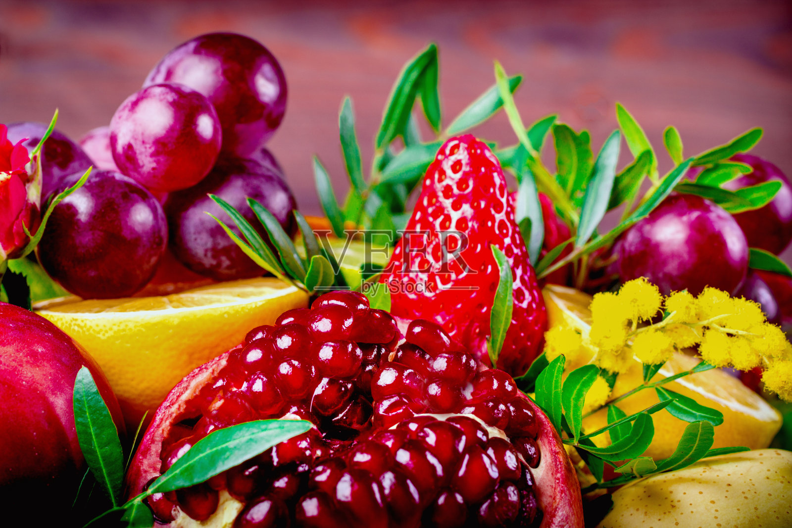 束的水果。近距离照片摄影图片