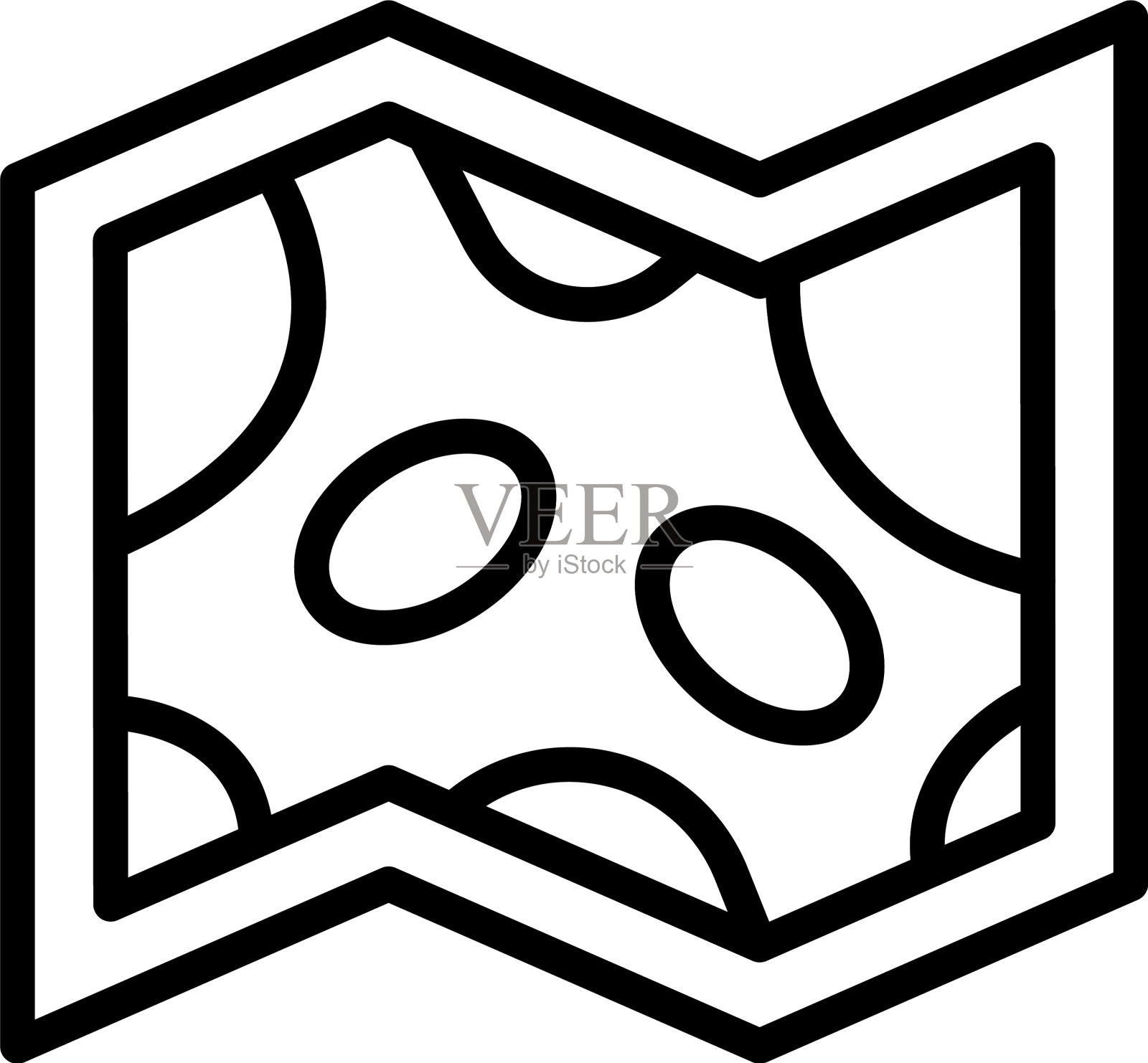 线地图图标插画图片素材