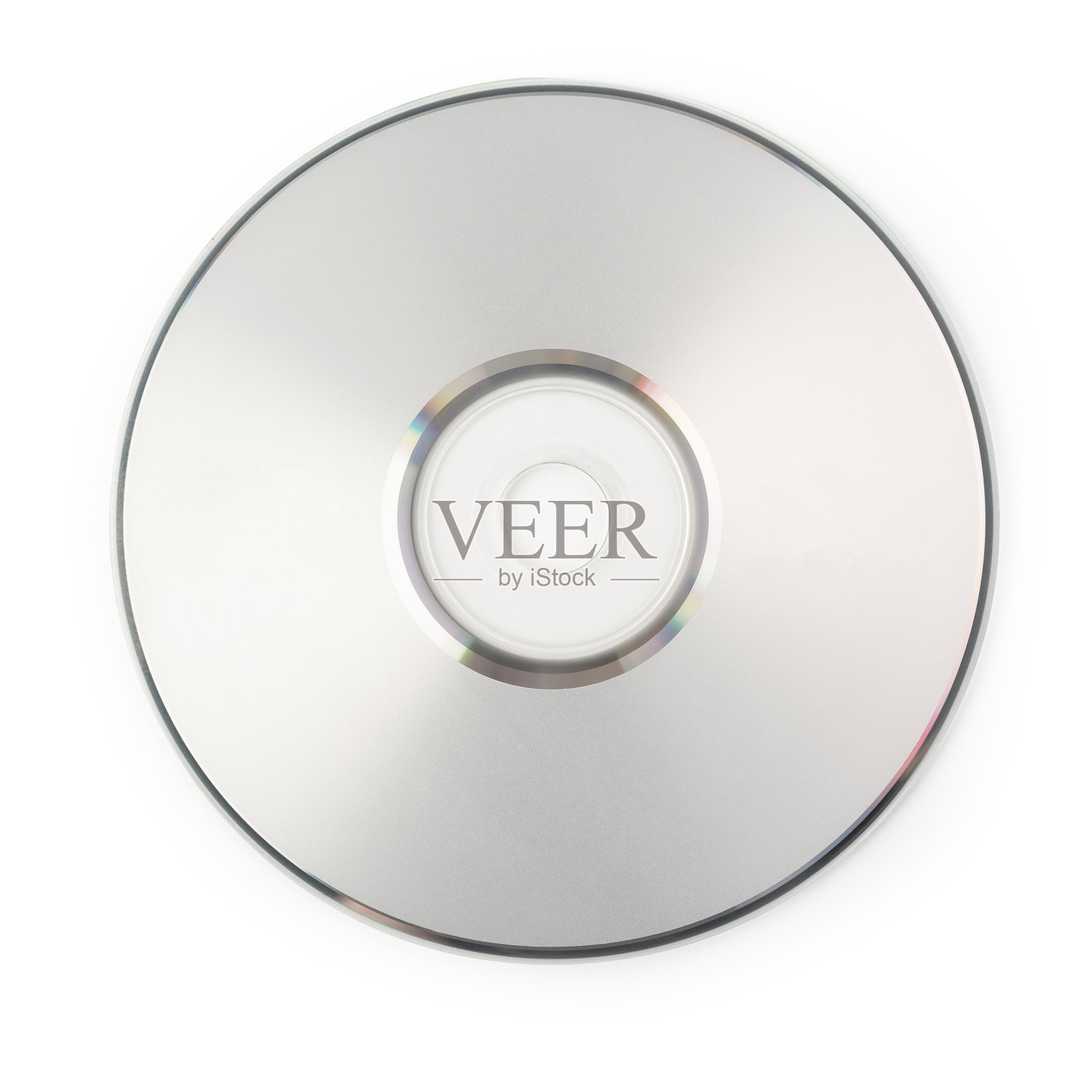 现实的白色cd模板隔离在白色背景与剪辑路径照片摄影图片