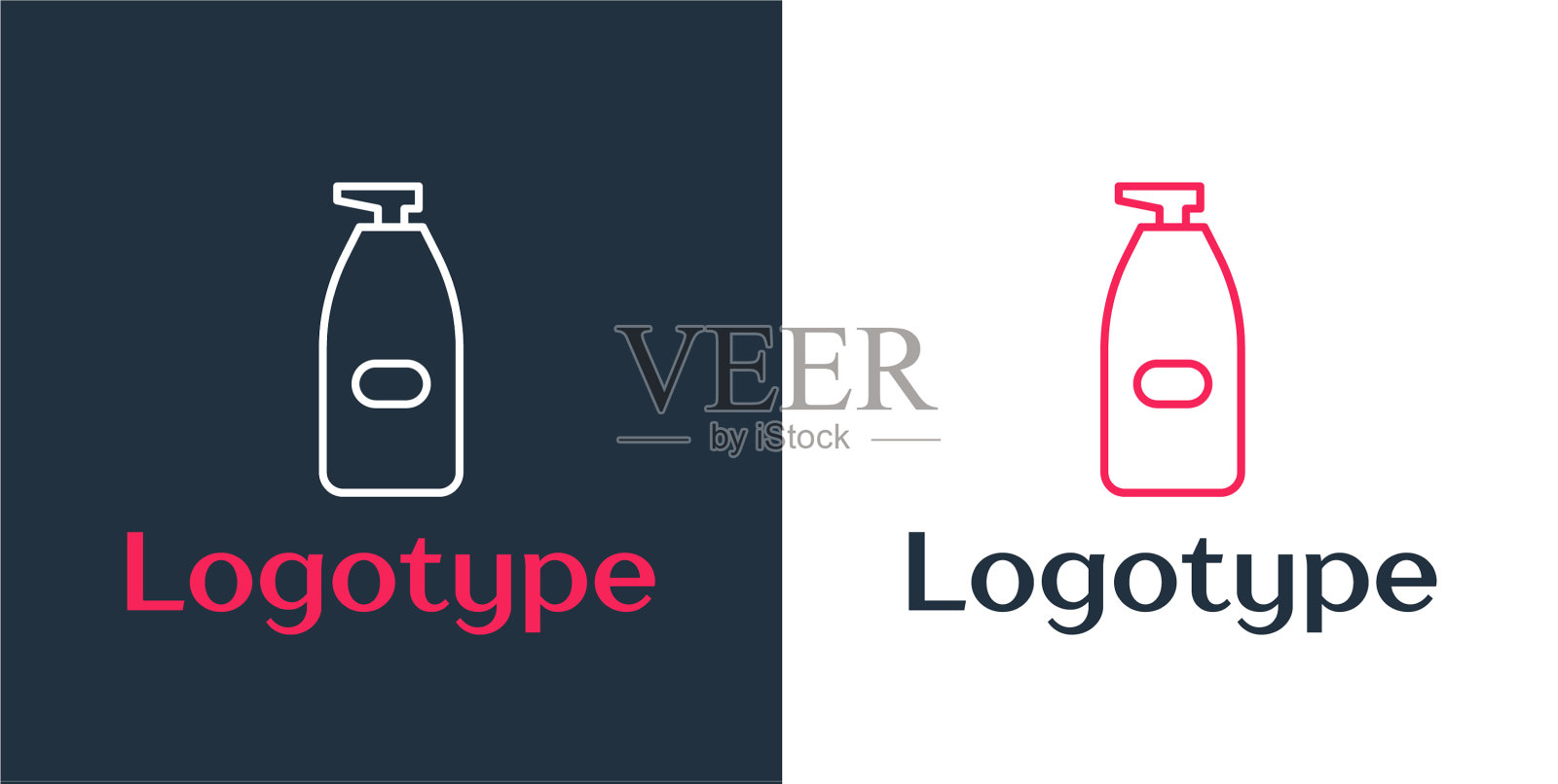 标志型线瓶液体抗菌肥皂图标素材