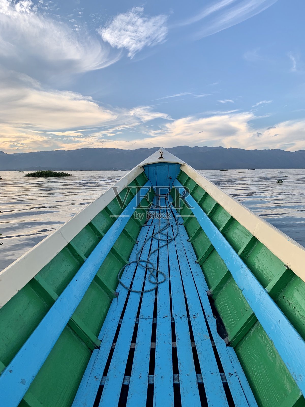 蓝pirogue照片摄影图片