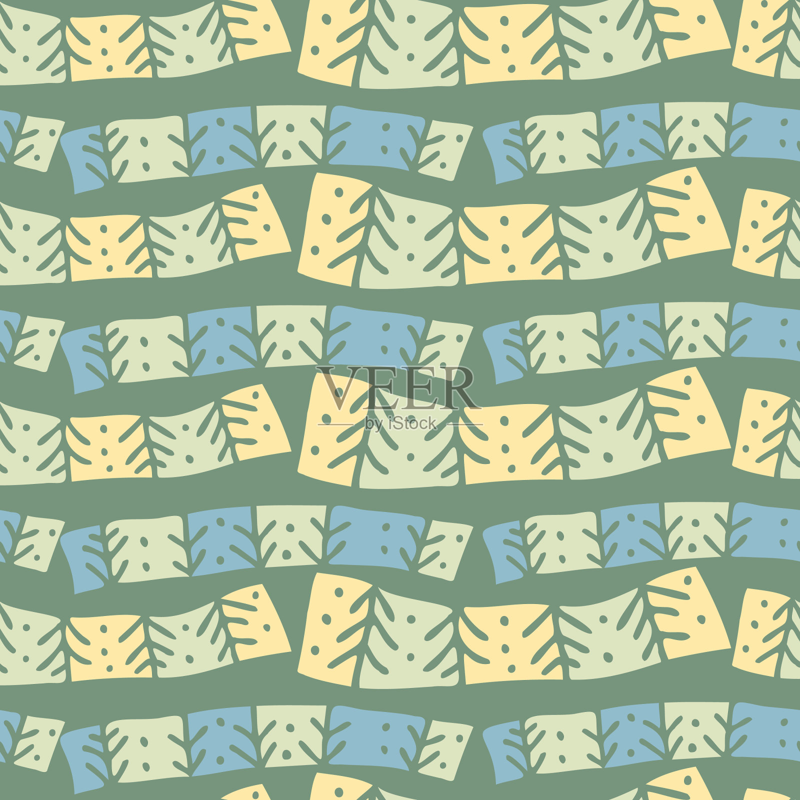 无缝设计与装饰手绘插画图片素材