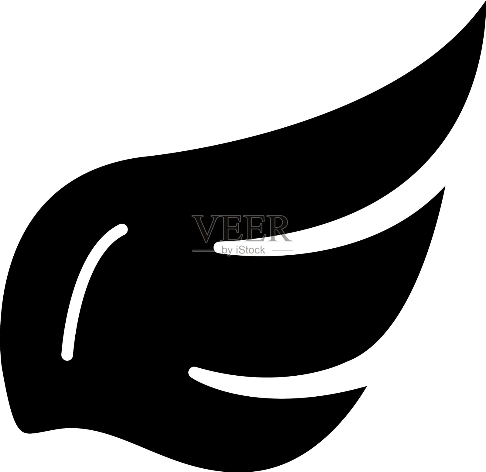 装饰鸟类翅膀图标剪影风格设计元素图片