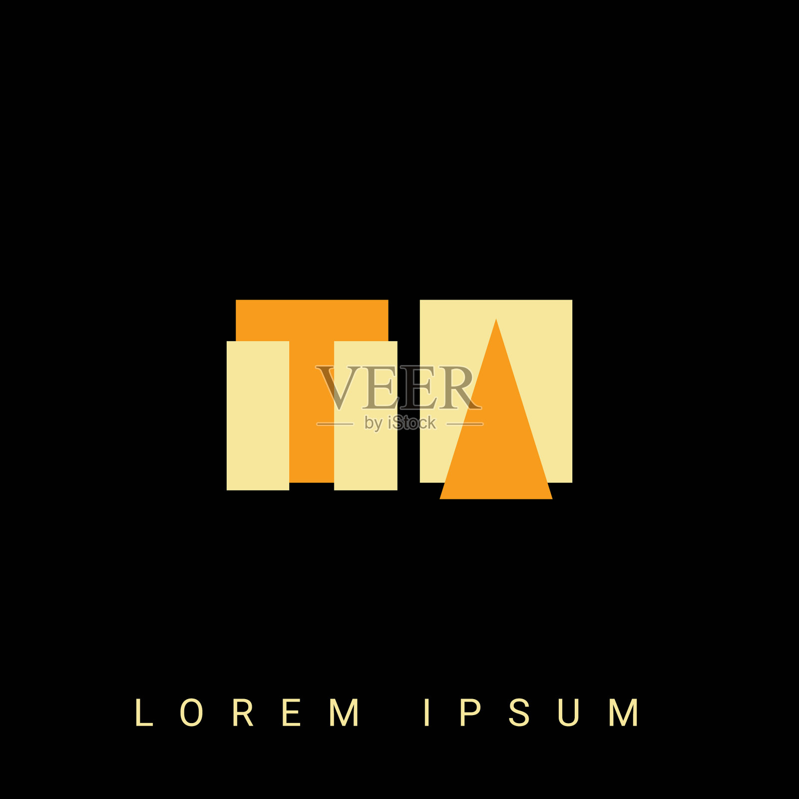 现代创意造型ta在t标志首字母插画图片素材