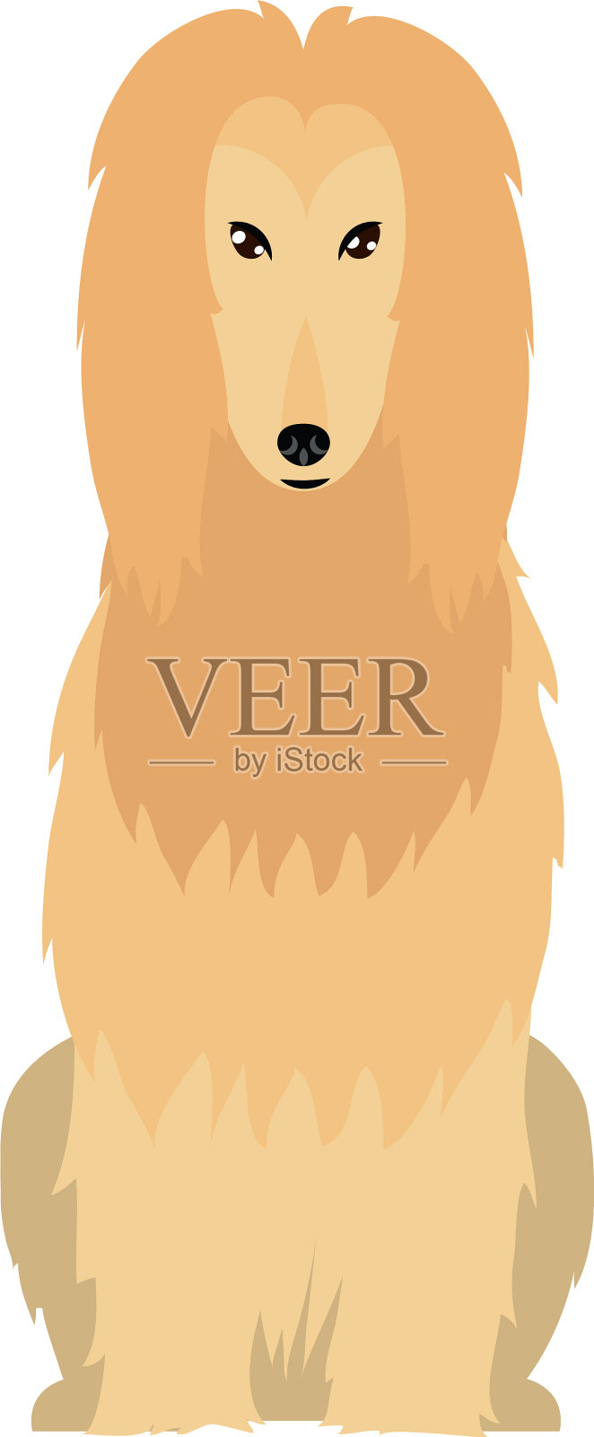 可爱的柯利犬图标平风格设计元素图片