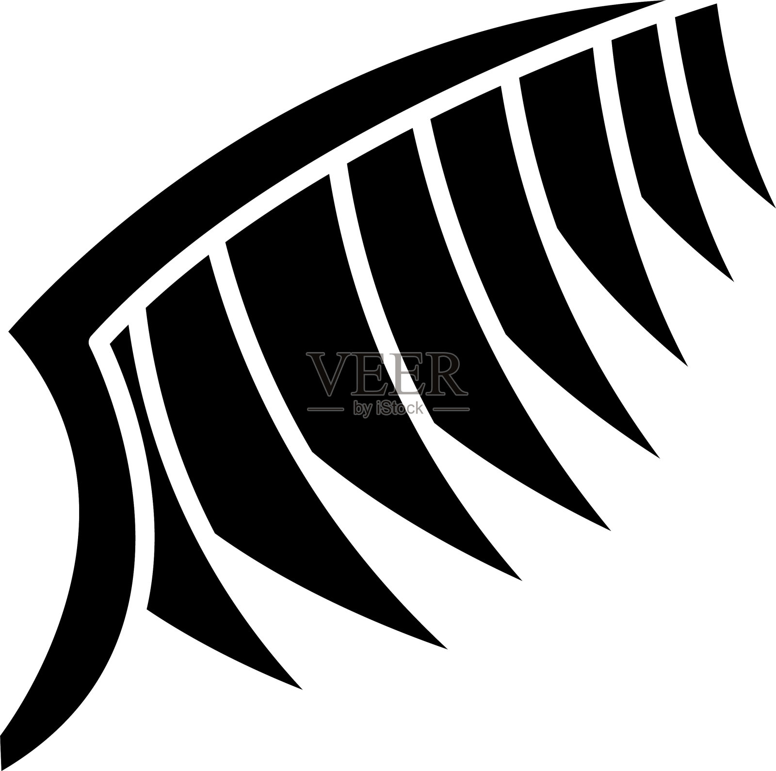 装饰纹身翅膀图标剪影风格设计元素图片