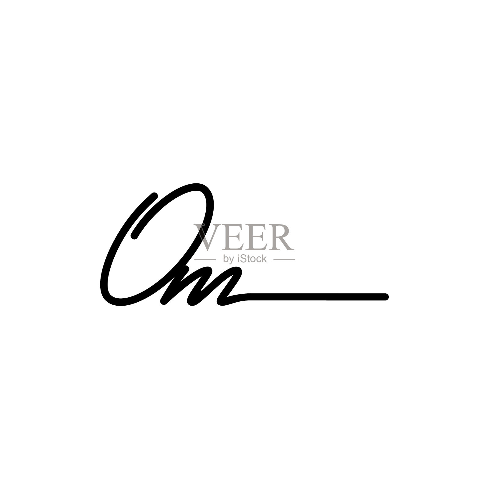 字母om签名标志模板插画图片素材