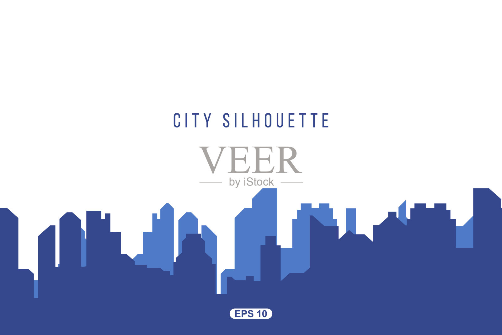 城市轮廓。平面矢量插图EPS10。设计元素图片