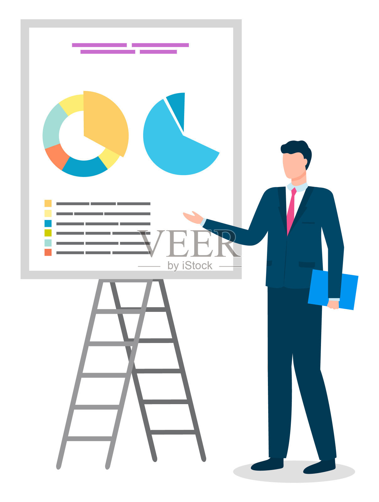 商人报告项目分析数据插画图片素材