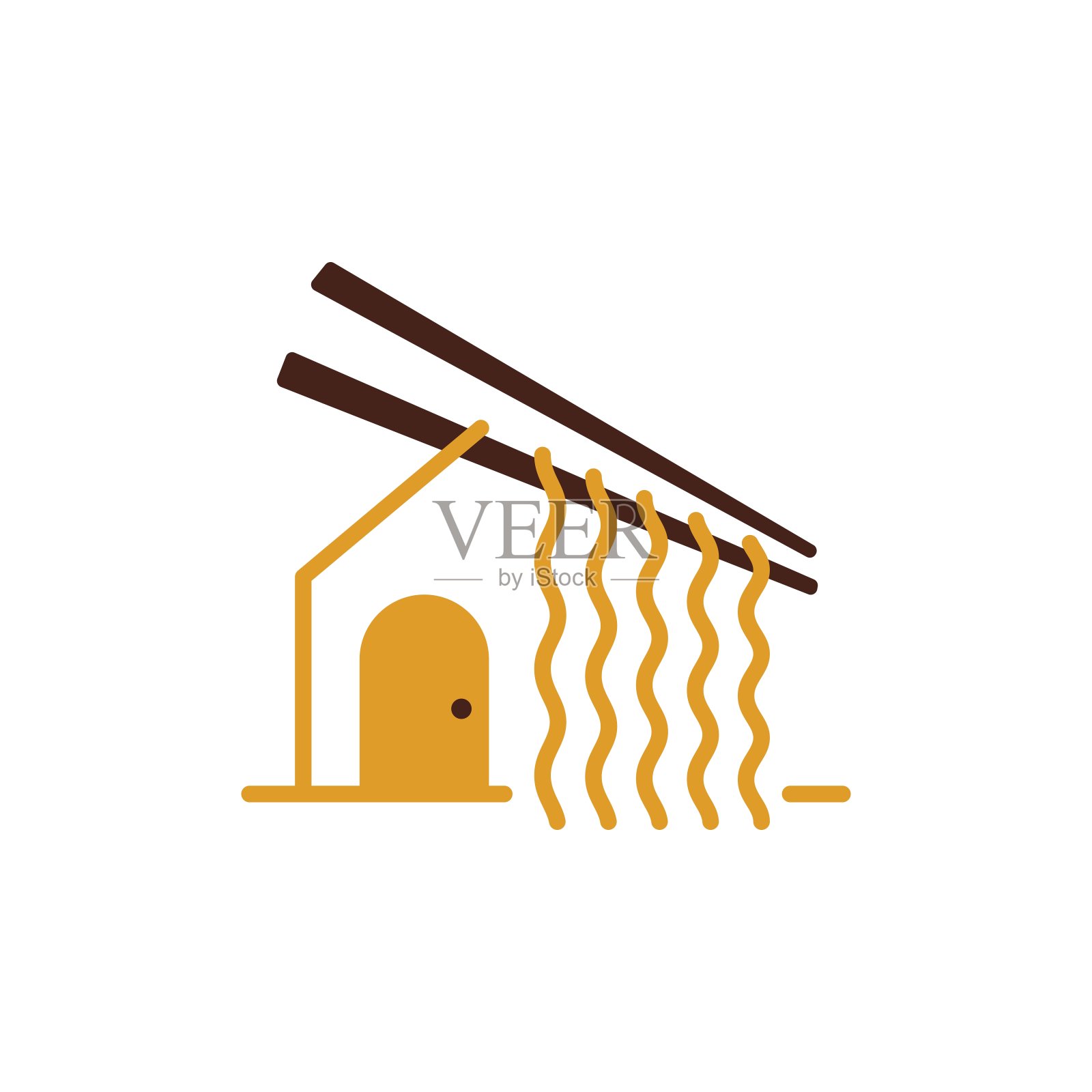 面条馆筷子矢量图标插图插画图片素材