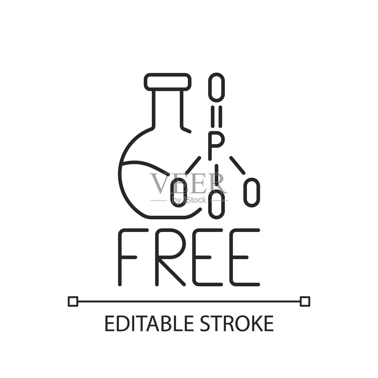 无磷酸盐线性图标插画图片素材